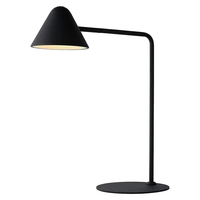 Lucide Devon LED-Tischleuchte - 3 W, L x B x H: 37,5 x 20 x 48,5 cm, Schwarz, Warmweiß - Linke Seitenansicht