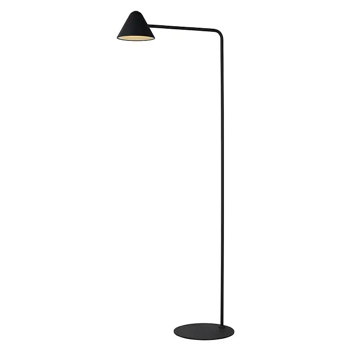 Lucide Devon LED-Stehleuchte - Höhe: 129,5 cm, Schwarz - Linke Seitenansicht