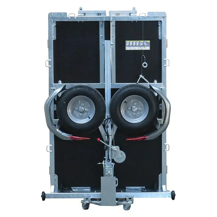 Pongratz Anhänger Pongami PFA 185 U - Nutzlast: 575 kg, Einachser, Kasteninnenmaß: 184 x 118 x 29 cm, Klappbar - Ansicht von unten