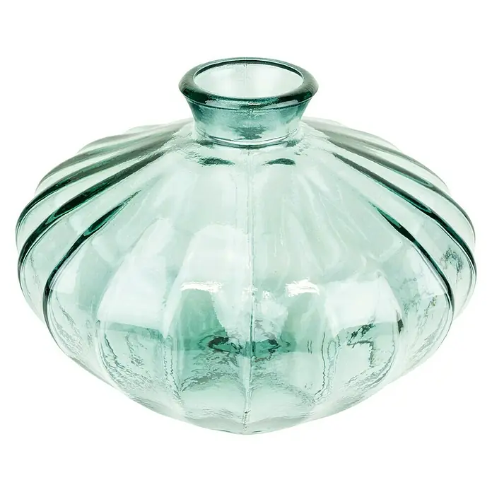 Glasvase Fresh Water - Ø x H: 19 x 14 cm, Grau - Vorderansicht