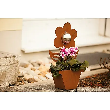 Ferrum Art Design  Blumentopf Rost Blüte