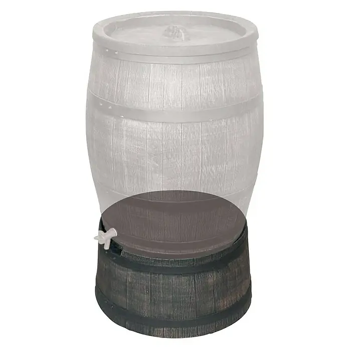 Regentonnensockel für Regenspeicher Holzfass - B x H: 67 x 32 cm, Passend für: Regenfässer 240 l - Vorderansicht