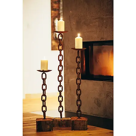 Ferrum Art Design  Kerzenständer Candle Chain gerade