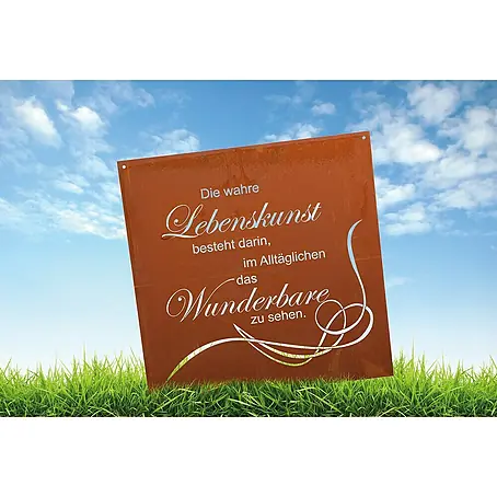 Ferrum Art Design  Deko-Schild Gedichttafel Rost