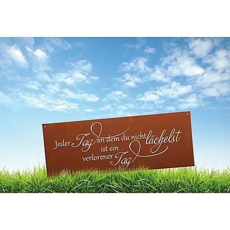Ferrum Art Design  Deko-Schild Gedichttafel Rost