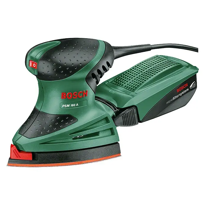 Bosch Multilijadora PSM 160 A - 160 W, Número de oscilaciones: 24.000 r.p.m. - Vista de perfil derecho