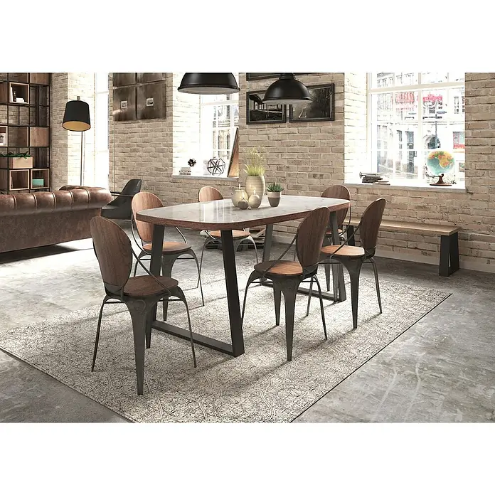 Tischbein Strong - L x B x H: 380 x 80 x 382 mm, Traglast: 250 kg, Schwarz - Stimmungsaufnahme