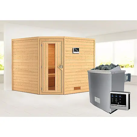 Karibu  Massivholzsauna Leona
