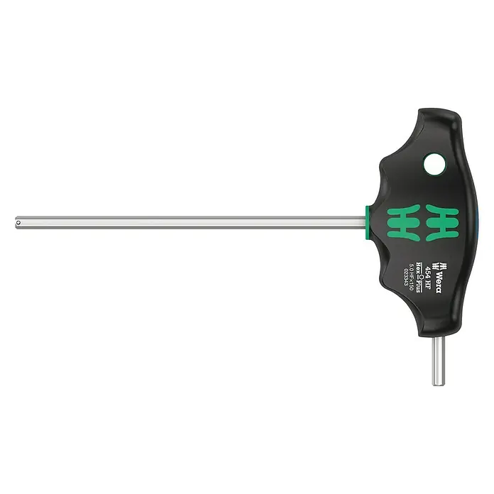Wera Stiftschlüssel mit Quergriff Hex-Plus 454 - Abtriebsgröße: 5 mm, Klingenlänge: 150 mm, Innensechskant - Vorderansicht