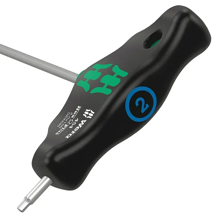 Wera Stiftschlüssel mit Quergriff Hex-Plus 454 - Abtriebsgröße: 2,5 mm, Klingenlänge: 100 mm, Innensechskant - Linke Seitenansicht
