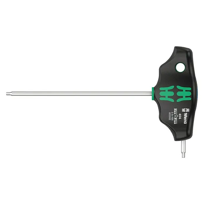 Wera Inbussleutel met T-greep HEX-PLUS HF 2,5/100 - Output grootte: 2,5 mm, Klinglengte: 100 mm, Inbus - Vooraanzicht