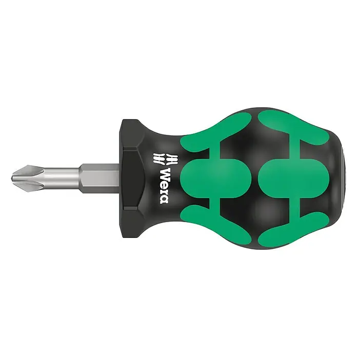 Wera Kraftform Plus Stubby schroevendraaier 355 - PZ 2, Klinglengte: 25 mm - Vooraanzicht