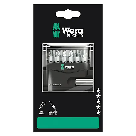 Wera  Bit-Set Bit-Check 12 Metal 1 SB