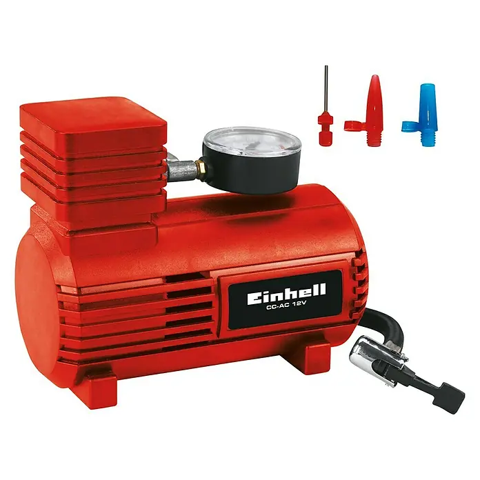 Einhell Compresor CC-AC 12 - 12 V, 18 bar, Manómetro - Vista de perfil derecho
