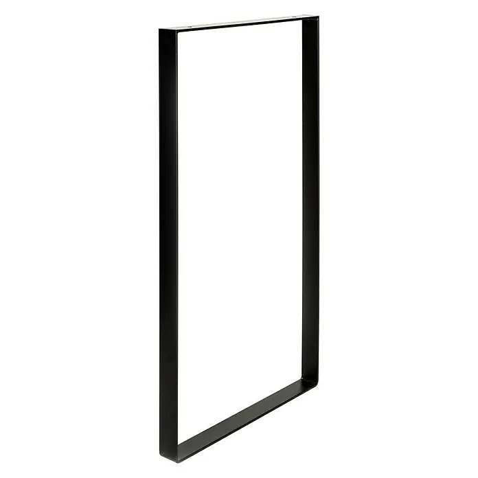 Pata de mesa rectangular - L x An x Al: 40 x 850 x 385 mm, Capacidad de carga: 150 kg, Negro - Vista de perfil izquierdo