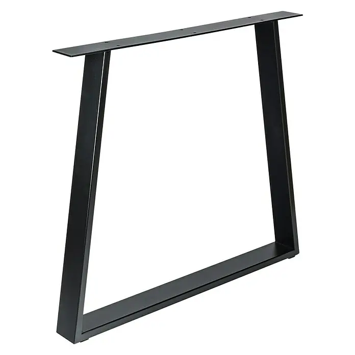 Pata de mesa 916 - L x An x Al: 71,2 x 8 x 78 cm, Capacidad de carga: 250 kg, Negro - Vista de perfil izquierdo