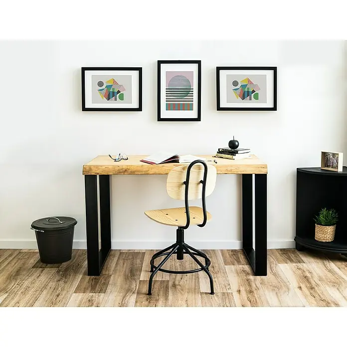 Pata de mesa 913 - L x An x Al: 71,2 x 8 x 58 cm, Capacidad de carga: 250 kg, Negro - Foto ambiente