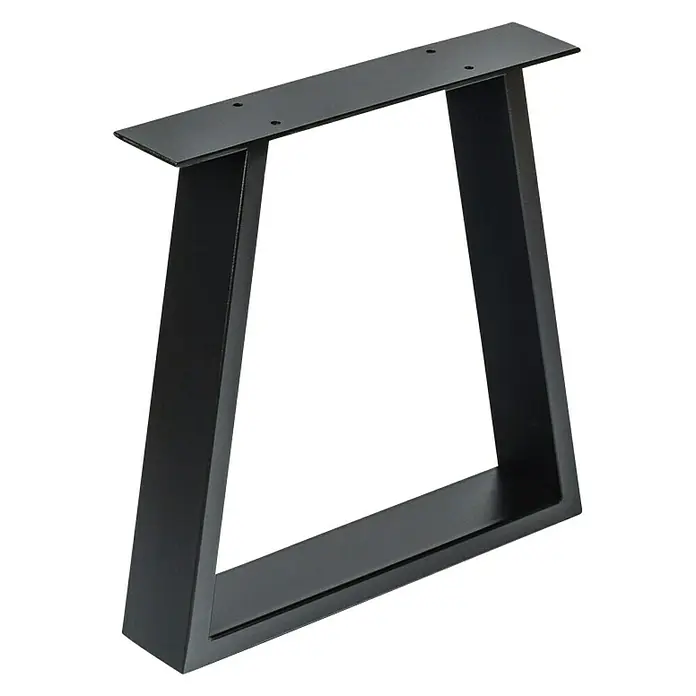 Tischbein Strong - L x B x H: 380 x 80 x 382 mm, Traglast: 250 kg, Schwarz - Linke Seitenansicht
