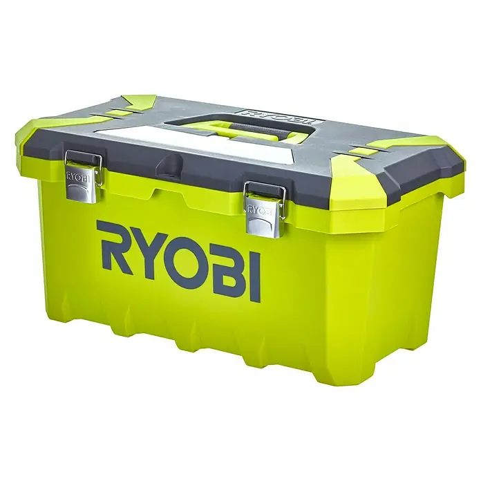 Ryobi ONE+ Taladro atornillador percutor de batería R18PD3-242VTA55 con Kit 55 piezas y aspirador - 18 V, 2 baterías, 2 Ah - 4 Ah, 500 r.p.m. - 1.800 r.p.m. - Vista de perfil derecho