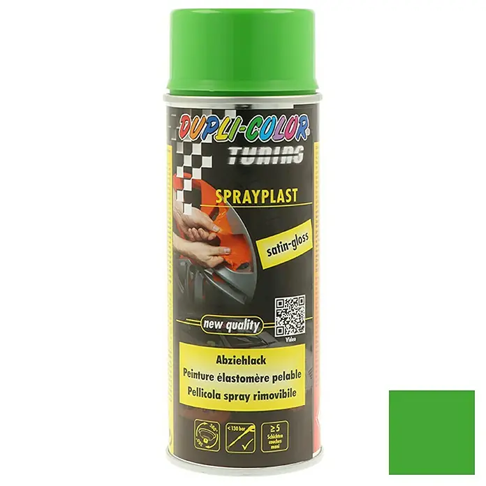 Dupli-Color Tuning Striplak SPRAYPLAST - Groen, 400 ml - Vooraanzicht