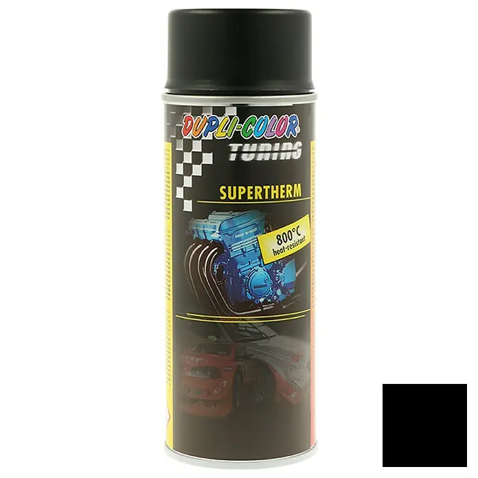 Dupli-Color Tuning Speciale lakspray Supertherm - Hittebestendigheid: 800 °C, Zwart, 400 ml - Vooraanzicht