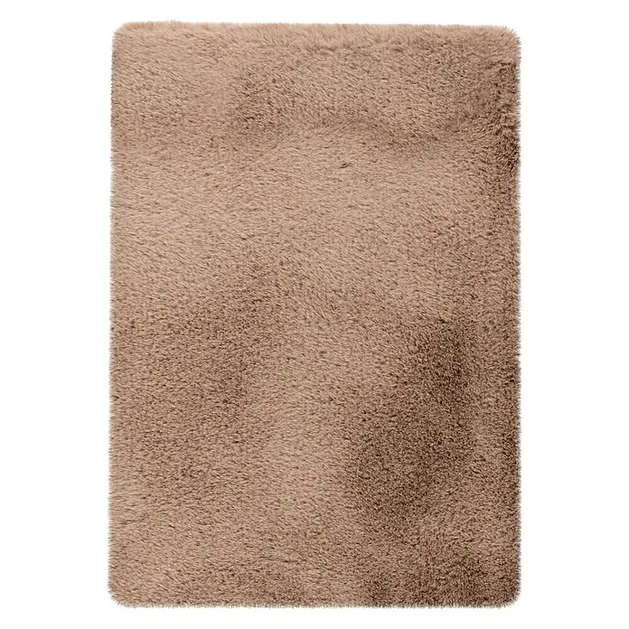 Badteppich Happy - 40 x 60 cm, Taupe, 100% Polyester - Draufsicht