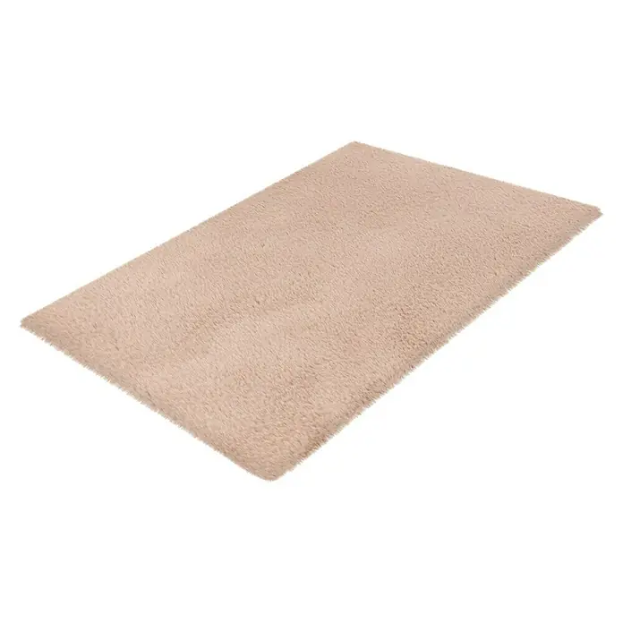 Badteppich Happy - 40 x 60 cm, Taupe, 100% Polyester - Rechte Seitenansicht