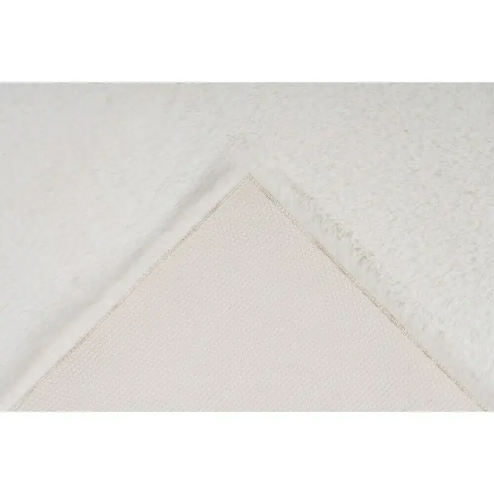 Badteppich Happy - 50 x 90 cm, Weiß, 100% Polyester - Detailaufnahme