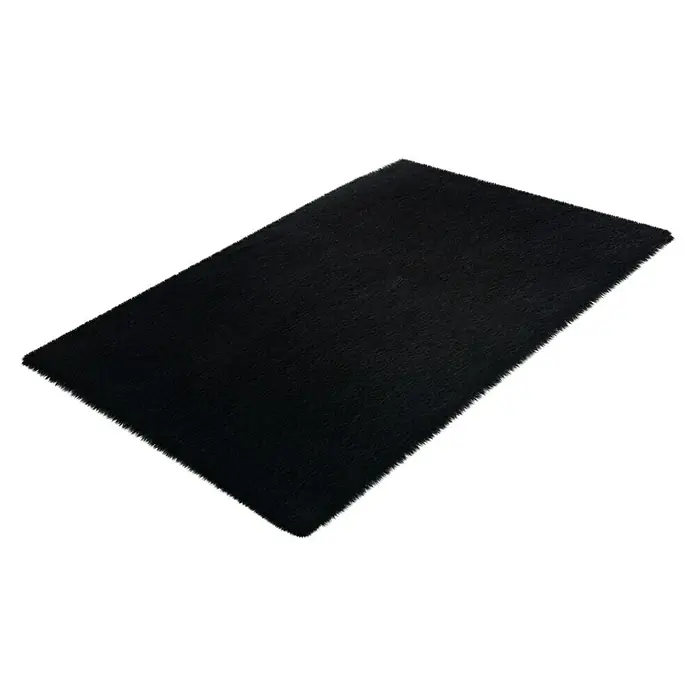 Badteppich Happy - 40 x 60 cm, Schwarz, 100% Polyester - Rechte Seitenansicht