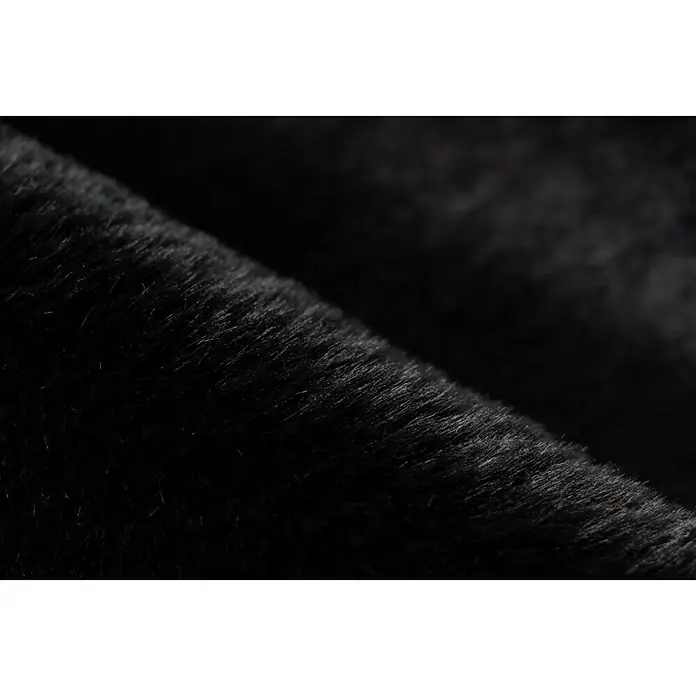 Badteppich Happy - 50 x 90 cm, Schwarz, 100% Polyester - Detailaufnahme