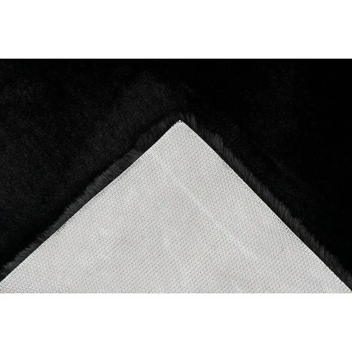 Badteppich Happy - 50 x 90 cm, Schwarz, 100% Polyester - Detailaufnahme