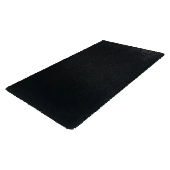 Badteppich Happy - 50 x 90 cm, Schwarz, 100% Polyester - Rechte Seitenansicht