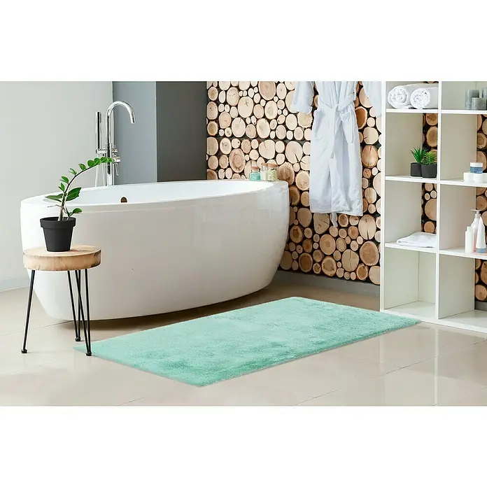 Badteppich Happy - 67 x 110 cm, Mint, 100% Polyester - Stimmungsaufnahme