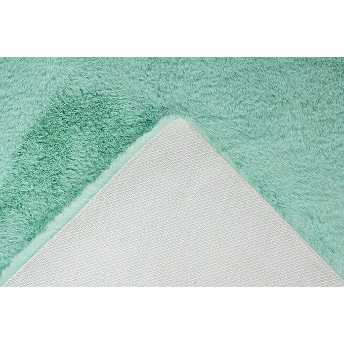 Badteppich Happy - 67 x 110 cm, Mint, 100% Polyester - Detailaufnahme