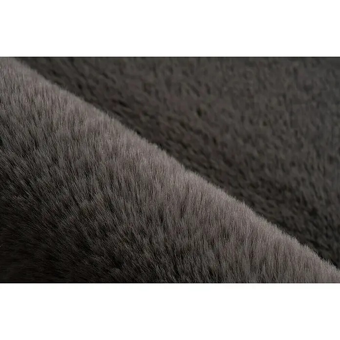 Badteppich Happy - 40 x 60 cm, Grau, 100% Polyester - Detailaufnahme