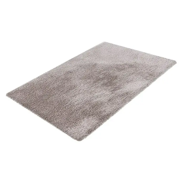 Badteppich Happy - 40 x 60 cm, Silber, 100% Polyester - Rechte Seitenansicht