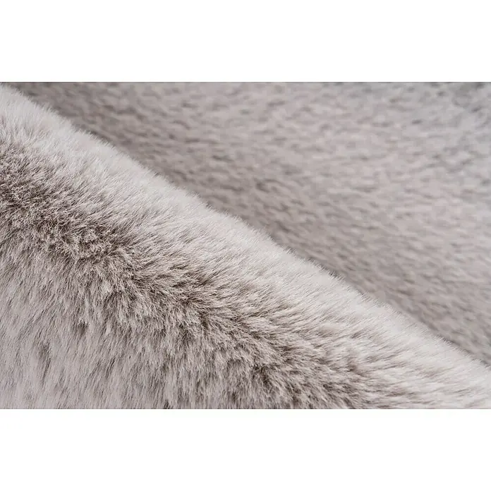Badteppich Happy - 50 x 90 cm, Silber, 100% Polyester - Detailaufnahme