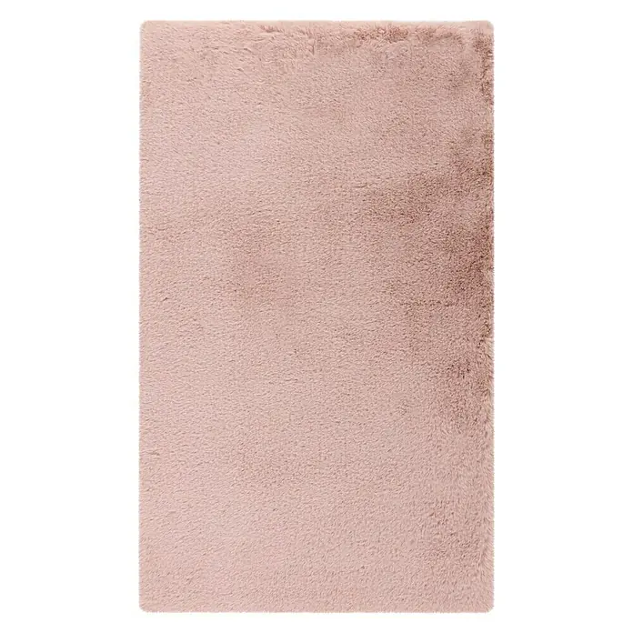 Badteppich Happy - 67 x 110 cm, Rosa, 100% Polyester - Draufsicht