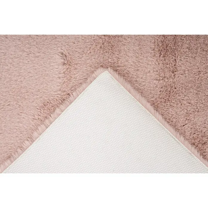 Badteppich Happy - 67 x 110 cm, Rosa, 100% Polyester - Detailaufnahme