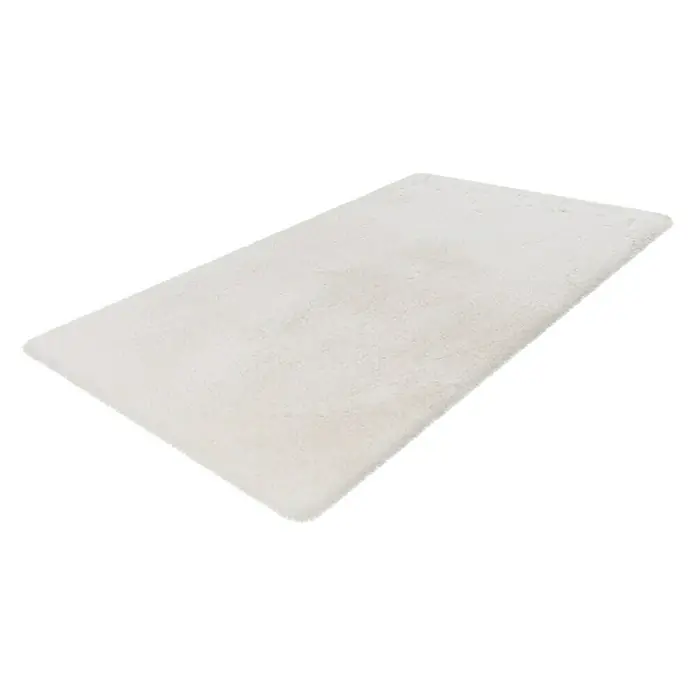 Badteppich Happy - 67 x 110 cm, Weiß, 100% Polyester - Rechte Seitenansicht