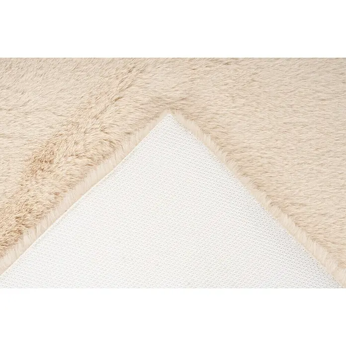 Badteppich Happy - 67 x 110 cm, Beige, 100% Polyester - Detailaufnahme
