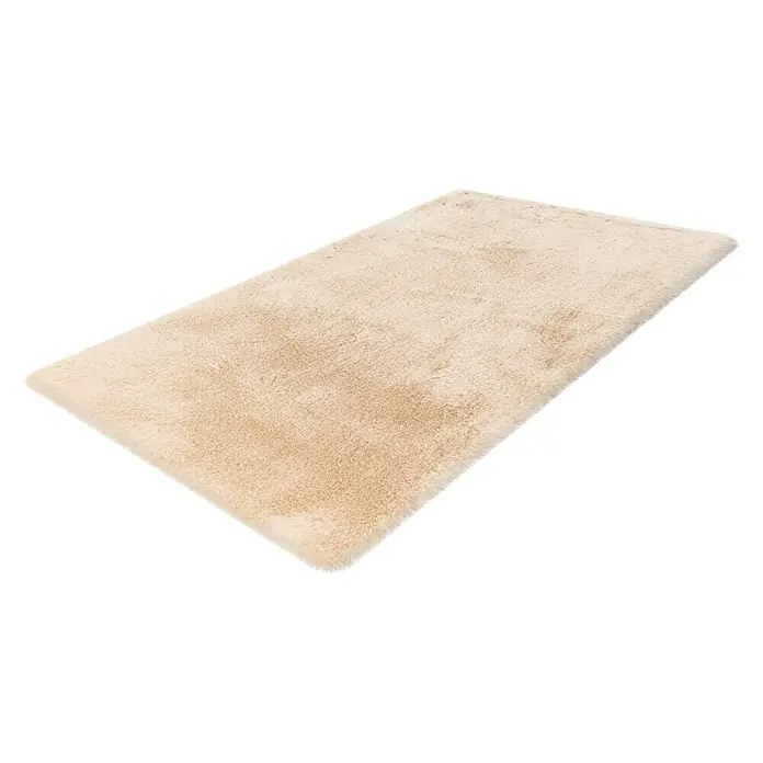 Badteppich Happy - 67 x 110 cm, Beige, 100% Polyester - Rechte Seitenansicht