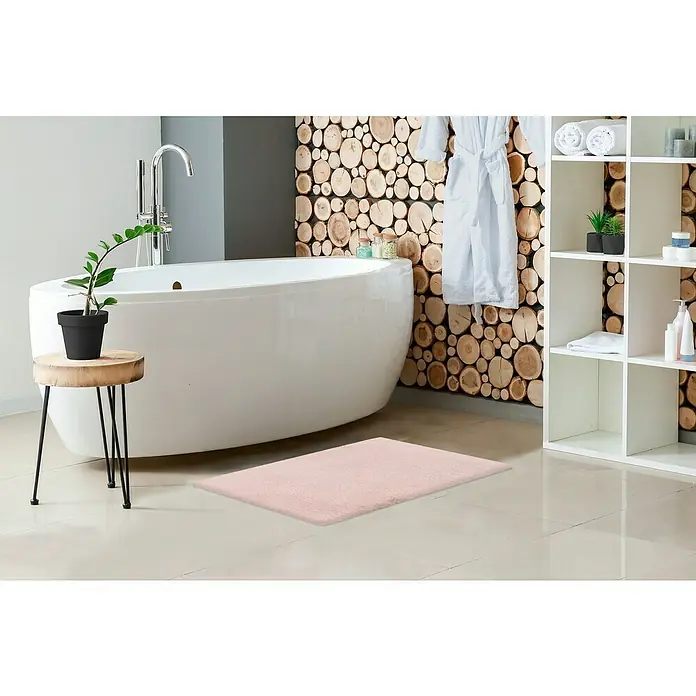 Badteppich Happy - 40 x 60 cm, Rosa, 100% Polyester - Stimmungsaufnahme