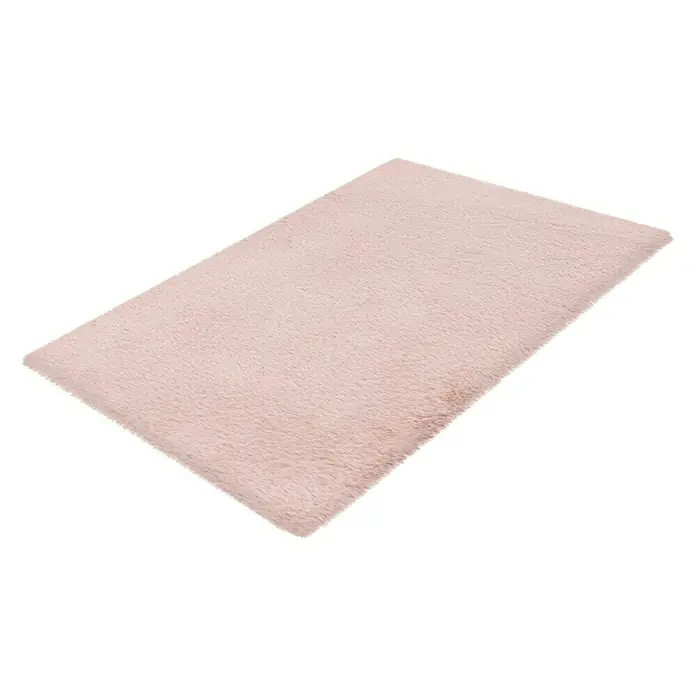 Badteppich Happy - 40 x 60 cm, Rosa, 100% Polyester - Rechte Seitenansicht
