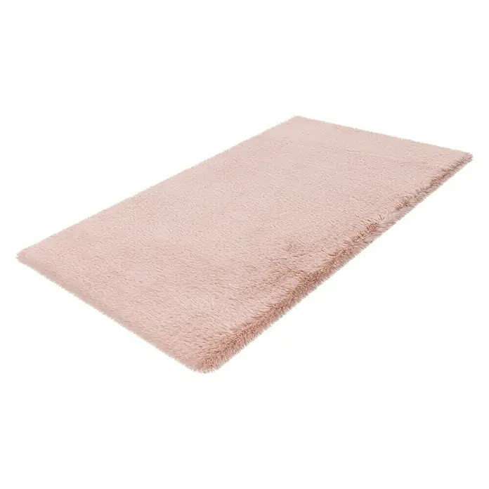 Badteppich Happy - 50 x 90 cm, Rosa, 100% Polyester - Rechte Seitenansicht