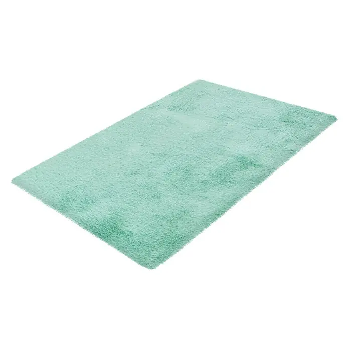 Badteppich Happy - 40 x 60 cm, Mint, 100% Polyester - Rechte Seitenansicht
