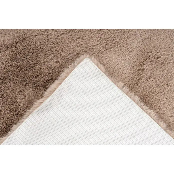 Badteppich Happy - 50 x 90 cm, Taupe, 100% Polyester - Detailaufnahme
