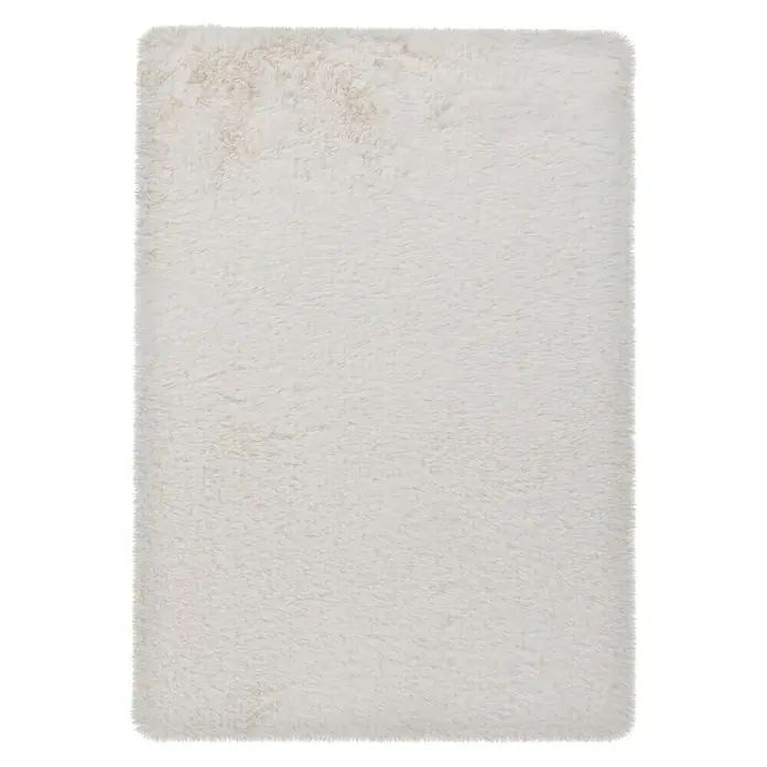 Badteppich Happy - 40 x 60 cm, Weiß, 100% Polyester - Draufsicht