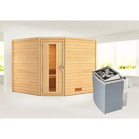 Karibu  Massivholzsauna Leona