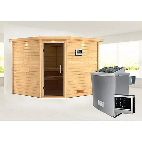 Karibu  Massivholzsauna Leona